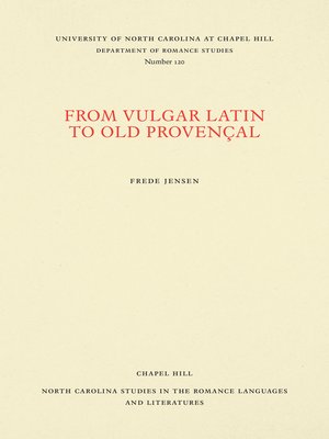 cover image of From Vulgar Latin to Old Provençal